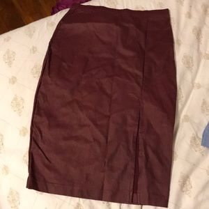Faux leather skirt